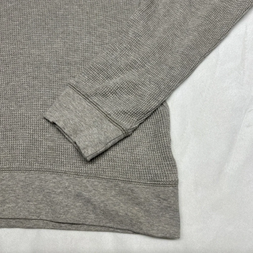 Everlane Womens Medium Waffle Knit Hoodie Grey Pullover Cotton Long Sleeve - Picture 5 of 8